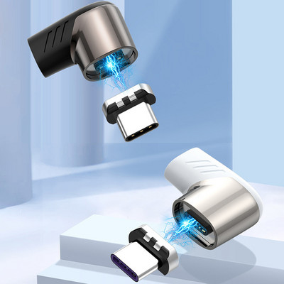 Kényelmes hordozható PD120W 6A USB C–C típusú konverter PC-tartozékok C típusú mágneses átalakító C típusú mágneses adapter