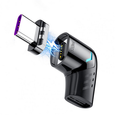 Mugav kaasaskantav PD120W 6A USB C-tüüpi C-muunduriga arvutitarvikud-C-tüüpi magnetmuunduri-C-tüüpi magnetadapter