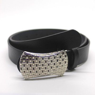 PU kožni muški kaiševi srebrni traper pojas s podesivom kopčom Luksuzni crni remeni za žene 105 cm