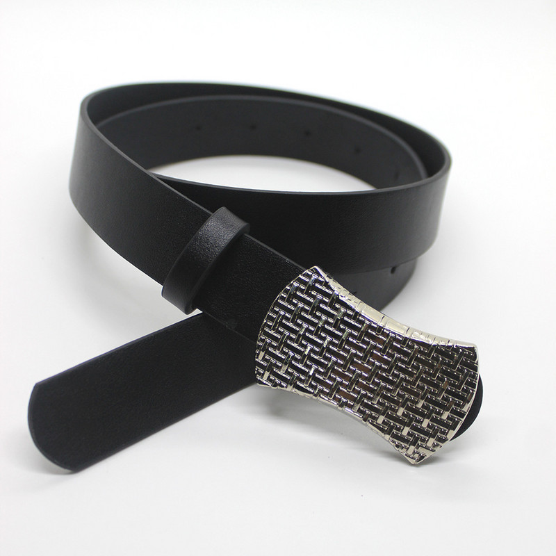 PU kožni muški kaiševi srebrni traper pojas s podesivom kopčom Luksuzni crni remeni za žene 105 cm