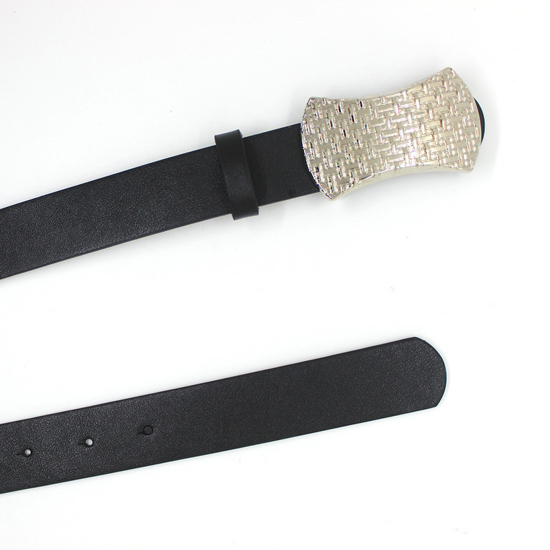 PU kožni muški kaiševi srebrni traper pojas s podesivom kopčom Luksuzni crni remeni za žene 105 cm