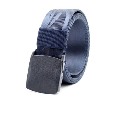 Мъжки дамски едноцветен найлонов платнен колан за тренировки на открито, пластмасова катарама PD004