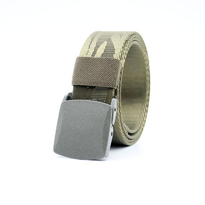 Мъжки дамски едноцветен найлонов платнен колан за тренировки на открито, пластмасова катарама PD004