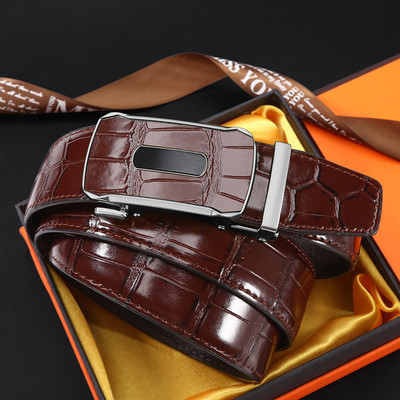 Cureaua cu cataramă automată din piele naturală Curea cu cureaua în talie pentru blugi Curele de designer de lux de marcă celebră de înaltă calitate pentru bărbați