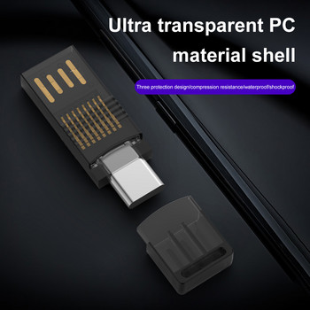 USB 2.0 четец на карти OTG адаптер с два TF порта четец на карти Plug and Play USB 2.0 TF четец на памет за карти за телефон Macbook Windows