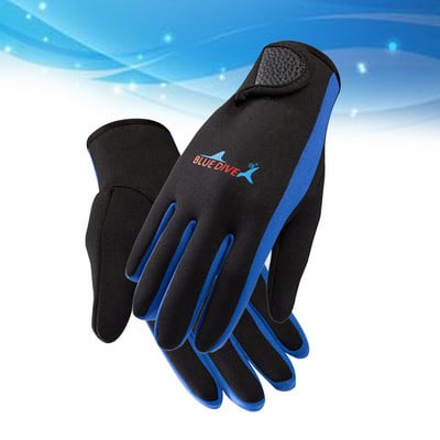 Ръкавици за гмуркане за мъже и жени, носещи без ръкавици, гмуркане с шнорхел, предотвратяване на надраскване (синя лента L)
