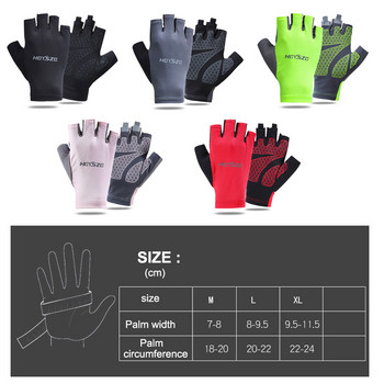 2022 Νέα αντιολισθητικά γάντια ψαρέματος με μισό δάχτυλο σιλικόνης Ανδρικά Γυναικεία αναπνεύσιμα καλοκαιρινά αθλητικά γάντια γυμναστικής γυμναστικής Ποδηλασία ψαριού