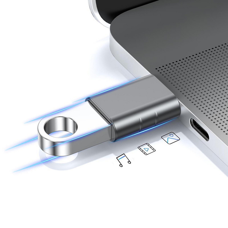 USB C3.1 Αρσενικό σε USB3.2 Θηλυκό Προσαρμογέας κράματος ψευδαργύρου Μεταφορά δεδομένων & φόρτιση Μετατροπέας USB C OTG για Macbook Air/Pro Laptop Ipad