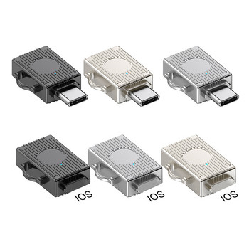 Τύπος C σε υποδοχή USB3.0 OTG Σύνδεση και αναπαραγωγή Προσαρμογέας USB C σε USB OTG Μετατροπέας κράματος ψευδαργύρου USB-C για φορητούς υπολογιστές Apple