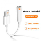 Skirtas „Samsung“ ausinių adapterio C tipo kabeliui iki 3,5 mm lizdo ausinių garso Aux kabelio adapterio skambučių klausymosi dainų keitiklis