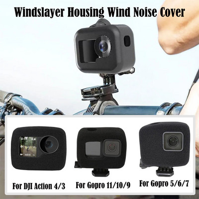 Windslayeri korpus Tuulemüra kate vähendav vahtümbris DJI Osmo Action 4 3 GoPro Hero 11 10 9 7 6 5 kaamera tarvikud