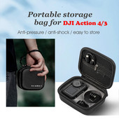 Pentru camera DJI Osmo Action 4/3/2 Geanta de depozitare portabila din PU, neagra Geanta de mana anti-cadere DJI Camera de actiune Geanta cu accesorii universale