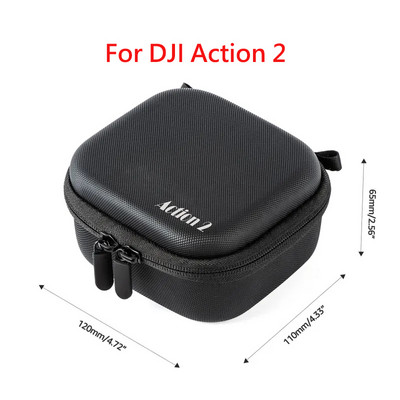 Pentru camera DJI Osmo Action 4/3/2 Geanta de depozitare portabila din PU, neagra Geanta de mana anti-cadere DJI Camera de actiune Geanta cu accesorii universale