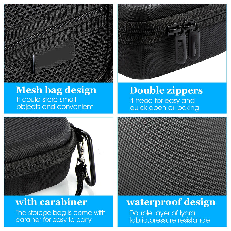 Pentru camera DJI Osmo Action 4/3/2 Geanta de depozitare portabila din PU, neagra Geanta de mana anti-cadere DJI Camera de actiune Geanta cu accesorii universale