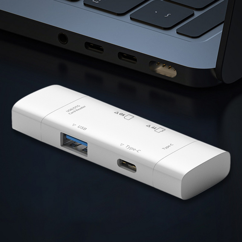 Cititor de carduri de memorie SD/TF Plug and Play Type-C/USB/Micro multifuncțional Cititor de carduri Transmisie de mare viteză pentru laptop