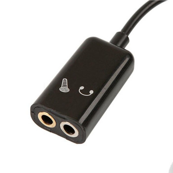 Universal 3,5 mm Jack αρσενικό σε 2 θηλυκά Aux και βύσμα μικροφώνου Διαχωριστής καλωδίου ακουστικών Προσαρμογέας τηλεφώνου Ακουστικά για υπολογιστή