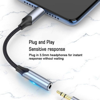 Μετατροπέας ψηφιακού προσαρμογέα ήχου ακουστικών Lightning σε 3,5 mm Jack Bluetooth Τύπος C Προσαρμογέας ήχου Aux Hi Fi DAC για Iphone