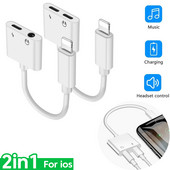Încărcător adaptor căști 2 în 1 pentru iPhone 14 13 12 11 Pro Max 7 8 Plus Jack 3.5 Aux Audio Cablu Adaptator Accesorii