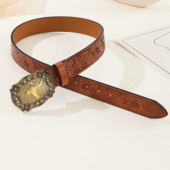 Retro lehmapea luustik Meeste punk-nahast vöö Western Cowboy stiilis teksarihm mood naiste meeste teksad vöörihma kaunistus