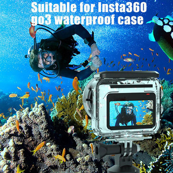 Αδιάβροχη θήκη για Insta360 GO 3 Υποβρύχια θήκη κατάδυσης Προστατευτική θήκη Αξεσουάρ κάμερας A6Q0