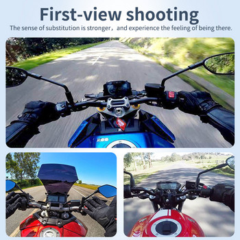 Κράνος μοτοσικλέτας Βάσεις δράσης κάμερας αλουμινίου με πηγούνι για GoPro 1 10 9 8 7 6 Αθλητική κάμερα Go Pro Αξεσουάρ Βάση μοτοσυκλέτας