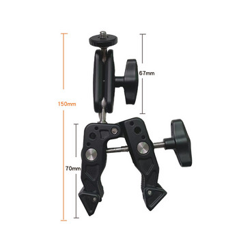 Аксесоари за закрепване на скоба за камера Зареждане на метални приставки за кормило на велосипед за мотоциклет за DSLR Gopro Hero 7/8/9/10/11 /Insta 360 X3