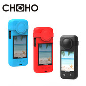 insta360 one X3 Silikonsko kućište Kućište Zaštitna školjka od meke gume + Poklopac za objektiv za Insta360 Vision Dodaci za fotoaparate