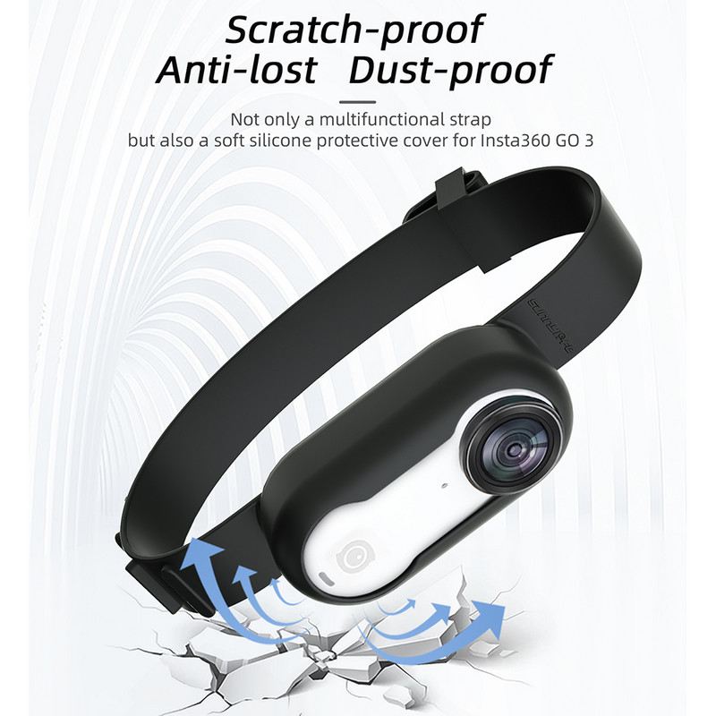 Για Insta360 GO 3 Αξεσουάρ: Γραβάτες προέκτασης σπορ καλωδίου, προστατευτική θήκη σιλικόνης Λουράκι κάμερας για Insta360 GO3 Θήκη σιλικόνης