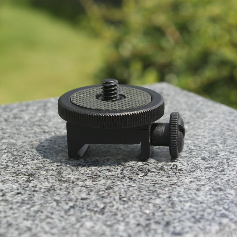 21-25mm Gama de fixare de bază Adaptor de lunetă pentru telescop metalic pentru șurub de cameră Adaptor de montare pentru cameră de 1/4 inch Bază de vânătoare