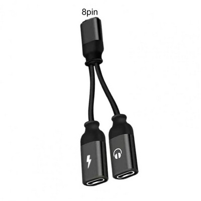 Αντάπτορας υποδοχή ακουστικών Θύρα γρήγορης φόρτισης Καλώδιο από κράμα αλουμινίου για iPhone 2-σε-1 Splitter Διπλός μετατροπέας