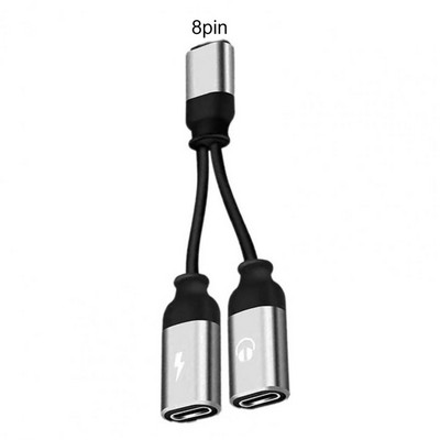 Αντάπτορας υποδοχή ακουστικών Θύρα γρήγορης φόρτισης Καλώδιο από κράμα αλουμινίου για iPhone 2-σε-1 Splitter Διπλός μετατροπέας