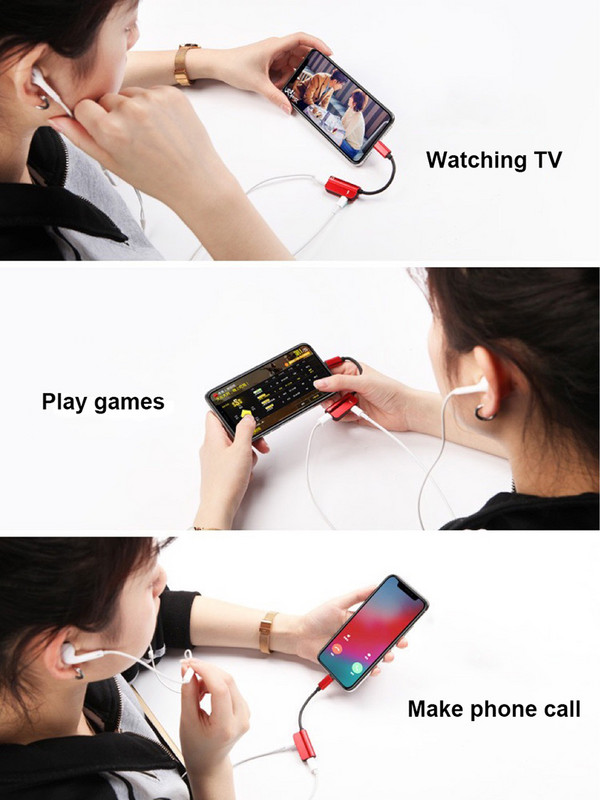 2 viename USB C iki 3,5 mm ausinių įkroviklio skirstytuvo C tipo adapteris, skirtas Xiaomi Huawei Samsung priedai mobiliesiems telefonams