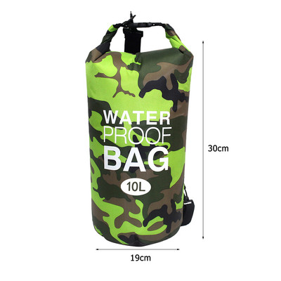 2L/5L/10L/20L Ξηρά αδιάβροχη τσάντα εξωτερικού χώρου Σάκκος ξηρής τσάντας Αδιάβροχες πλωτές τσάντες ξηρού εξοπλισμού για ψάρεμα με βαρκάδα, ράφτινγκ κολύμπι