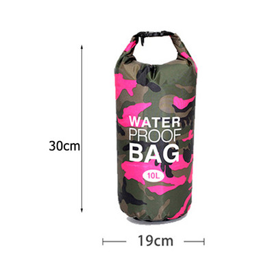 2L/5L/10L/20L Ξηρά αδιάβροχη τσάντα εξωτερικού χώρου Σάκκος ξηρής τσάντας Αδιάβροχες πλωτές τσάντες ξηρού εξοπλισμού για ψάρεμα με βαρκάδα, ράφτινγκ κολύμπι
