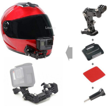 Мотоциклетен шлем с екшън камера за Go Pro GoPro Hero 11 10 9 8 7 6 5 4 Каски Dji Монтиране на каишка Osmo Комплект аксесоари за камера