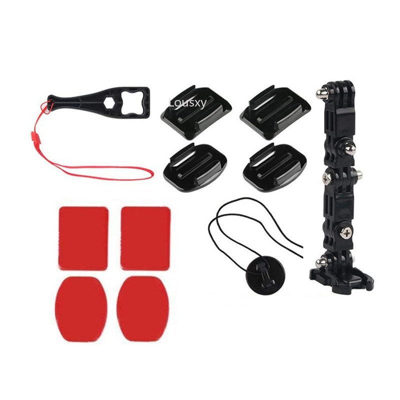 Veiksmo kameros motociklo šalmas, skirtas Go Pro Gopro Hero 11 10 9 8 7 6 5 4 Dji šalmai dirželio tvirtinimo Osmo kameros priedų rinkinys