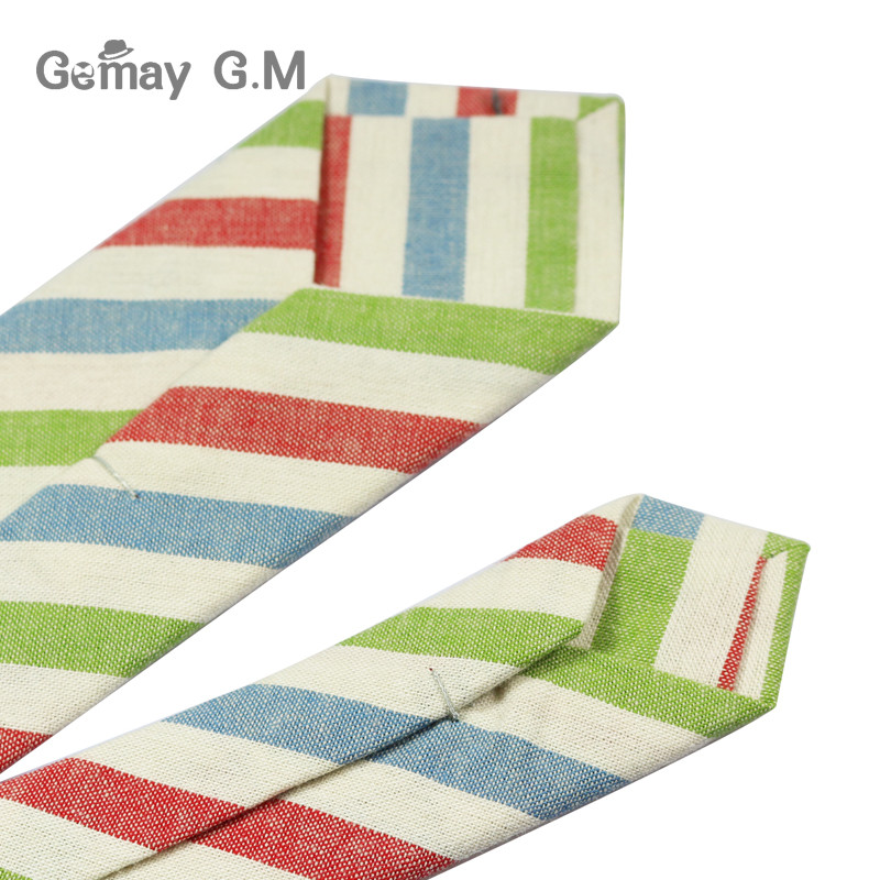 Új divatos férfi nyakkendő 100% pamut nyakkendő férfiaknak kauzális csíkos nyakkendő férfiaknak Bussines Corbatas vőlegényparti karcsú nyakkendők