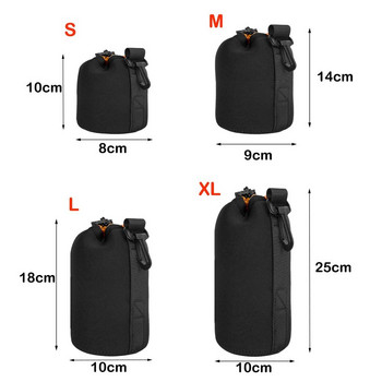 Αδιάβροχη τσάντα φακού φωτογραφικής μηχανής Φορητή νεοπρένιο με γάντζο θήκη κάμερας DSLR για Canon/Sony/Nikon