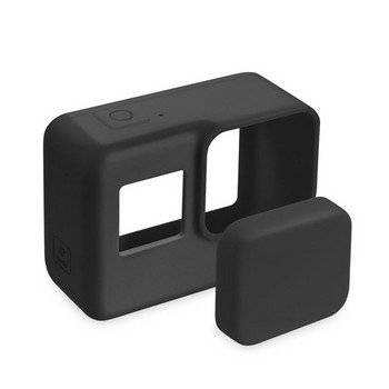 LANBEIKA Προστατευτική θήκη από καουτσούκ σιλικόνης μαλακή θήκη για κιτ αξεσουάρ Gopro Go Pro Hero 5 6 7 Μαύρη κάμερα δράσης
