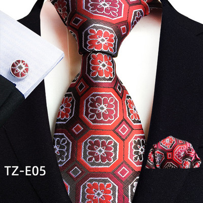 Royal Ριγέ Μεταξωτές Γραβάτες Paisley Ανδρικά Πολυτελή 8cm Γραβάτα Τσέπη τετράγωνα Μανικετόκουμπα Σετ Δώρου Αξεσουάρ κοστούμι με υφαντό υφαντό ζακάρ