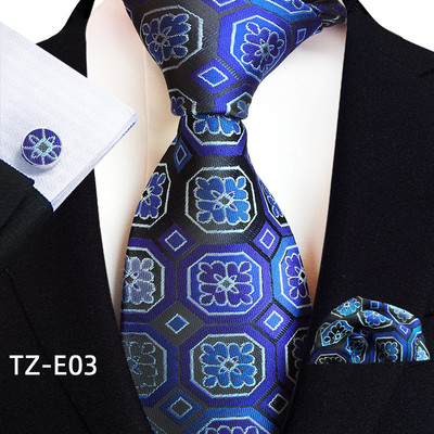 Royal Ριγέ Μεταξωτές Γραβάτες Paisley Ανδρικά Πολυτελή 8cm Γραβάτα Τσέπη τετράγωνα Μανικετόκουμπα Σετ Δώρου Αξεσουάρ κοστούμι με υφαντό υφαντό ζακάρ