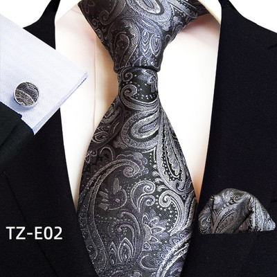 Royal Ριγέ Μεταξωτές Γραβάτες Paisley Ανδρικά Πολυτελή 8cm Γραβάτα Τσέπη τετράγωνα Μανικετόκουμπα Σετ Δώρου Αξεσουάρ κοστούμι με υφαντό υφαντό ζακάρ