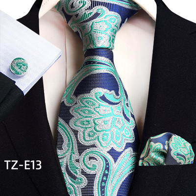Royal Ριγέ Μεταξωτές Γραβάτες Paisley Ανδρικά Πολυτελή 8cm Γραβάτα Τσέπη τετράγωνα Μανικετόκουμπα Σετ Δώρου Αξεσουάρ κοστούμι με υφαντό υφαντό ζακάρ