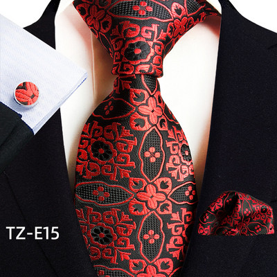 Royal Ριγέ Μεταξωτές Γραβάτες Paisley Ανδρικά Πολυτελή 8cm Γραβάτα Τσέπη τετράγωνα Μανικετόκουμπα Σετ Δώρου Αξεσουάρ κοστούμι με υφαντό υφαντό ζακάρ