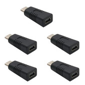 1/2/5 tk kaasaskantav konvertertelefoni tahvelarvuti mini-USB emane C-tüüpi isane adapteri tugi andmeedastuse laadimine korrosioonivastane