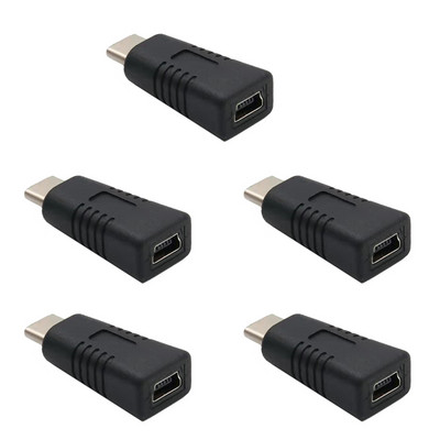 1/2/5 tk kaasaskantav konvertertelefoni tahvelarvuti mini-USB emane C-tüüpi isane adapteri tugi andmeedastuse laadimine korrosioonivastane