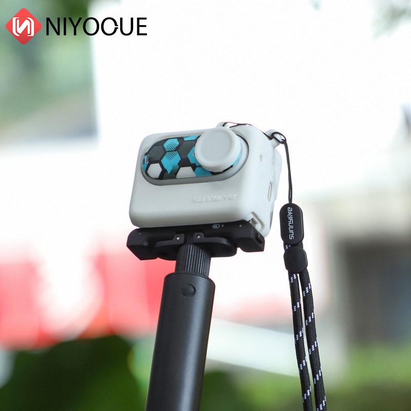 Silikoonist kattega pöidlakaamera kleebis Nahaümbris Objektiivi katte kaitse kaelarihm Insta360 GO 3 tarvikute jaoks