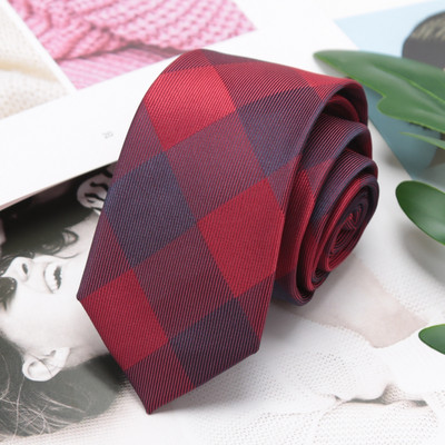 Muške klasične jacquard uske kravate za modne ležerne pruge Karirana kravata Poslovni vjenčani dar Mladoženja Crne kravate Dodaci