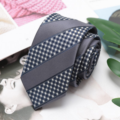 Muške klasične jacquard uske kravate za modne ležerne pruge Karirana kravata Poslovni vjenčani dar Mladoženja Crne kravate Dodaci