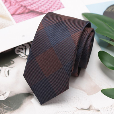 Muške klasične jacquard uske kravate za modne ležerne pruge Karirana kravata Poslovni vjenčani dar Mladoženja Crne kravate Dodaci